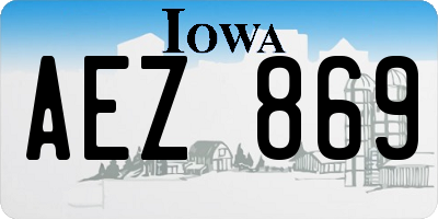 IA license plate AEZ869