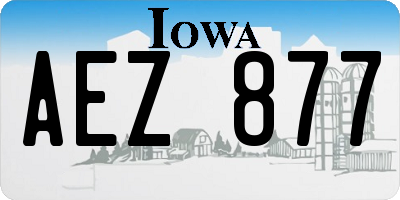 IA license plate AEZ877