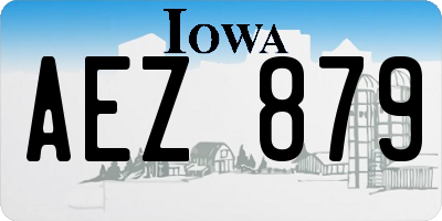 IA license plate AEZ879