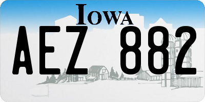 IA license plate AEZ882