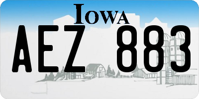 IA license plate AEZ883