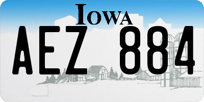 IA license plate AEZ884