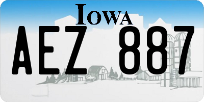 IA license plate AEZ887