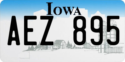 IA license plate AEZ895
