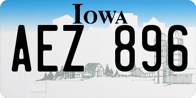 IA license plate AEZ896