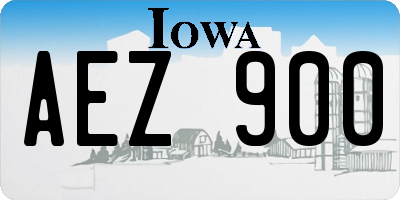 IA license plate AEZ900