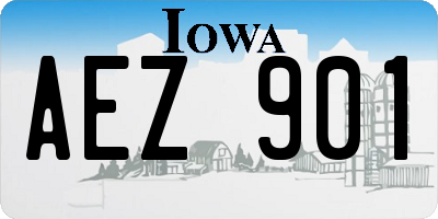 IA license plate AEZ901
