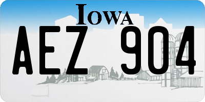 IA license plate AEZ904