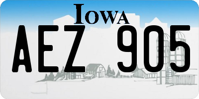 IA license plate AEZ905