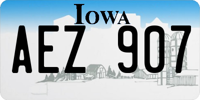 IA license plate AEZ907
