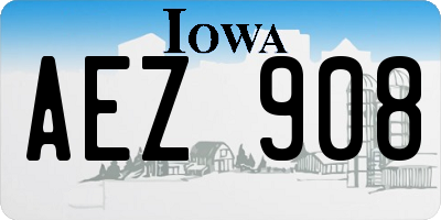IA license plate AEZ908
