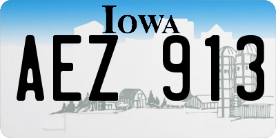 IA license plate AEZ913