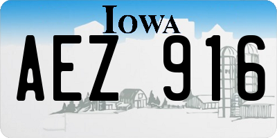 IA license plate AEZ916