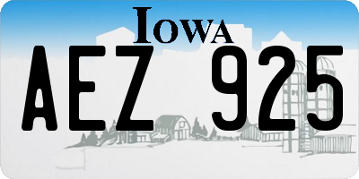 IA license plate AEZ925