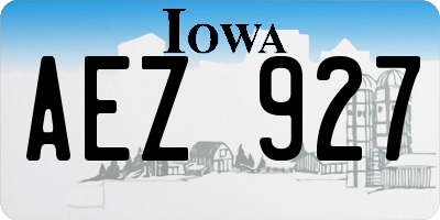 IA license plate AEZ927