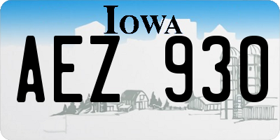 IA license plate AEZ930