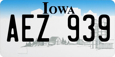 IA license plate AEZ939
