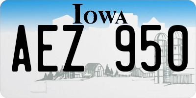 IA license plate AEZ950