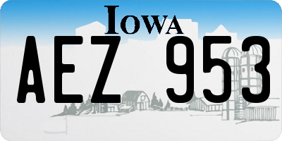 IA license plate AEZ953