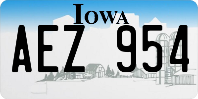IA license plate AEZ954
