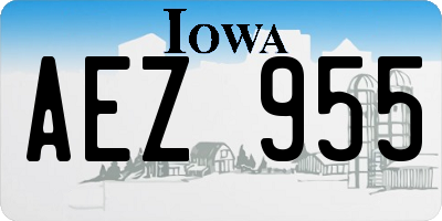 IA license plate AEZ955