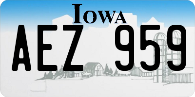 IA license plate AEZ959