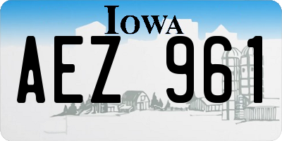 IA license plate AEZ961