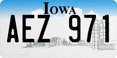 IA license plate AEZ971