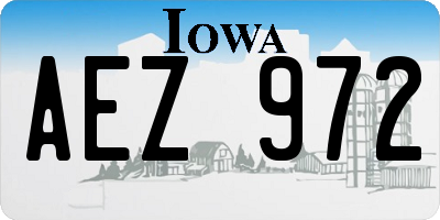 IA license plate AEZ972
