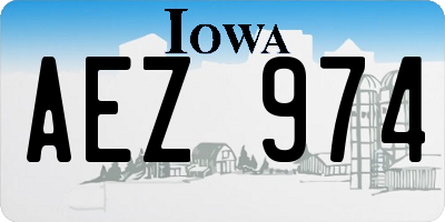 IA license plate AEZ974