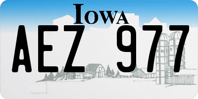 IA license plate AEZ977