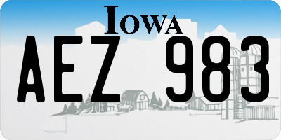 IA license plate AEZ983