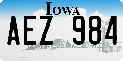 IA license plate AEZ984