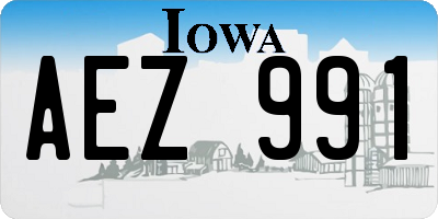 IA license plate AEZ991