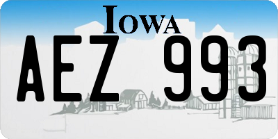 IA license plate AEZ993