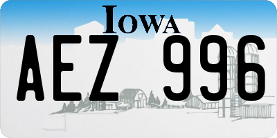 IA license plate AEZ996