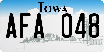 IA license plate AFA048