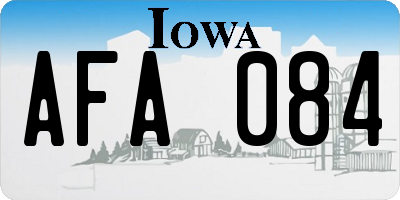 IA license plate AFA084