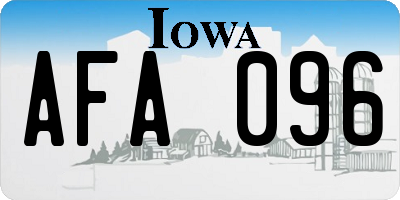IA license plate AFA096
