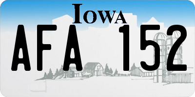 IA license plate AFA152