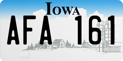 IA license plate AFA161