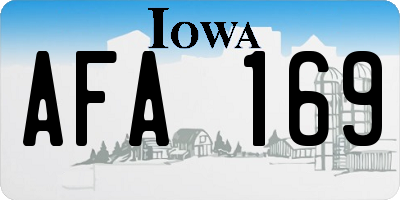 IA license plate AFA169