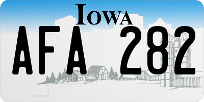 IA license plate AFA282