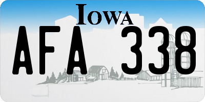 IA license plate AFA338