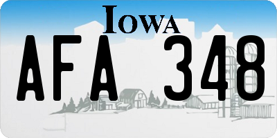 IA license plate AFA348