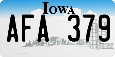 IA license plate AFA379