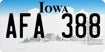 IA license plate AFA388