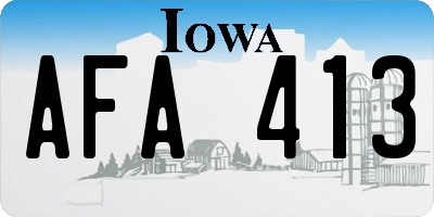 IA license plate AFA413