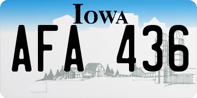 IA license plate AFA436