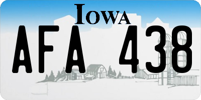 IA license plate AFA438